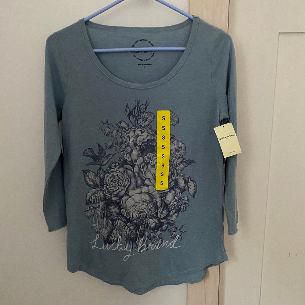 NWT Lucky Brand Graphic Floral Shirt Sz. Small
